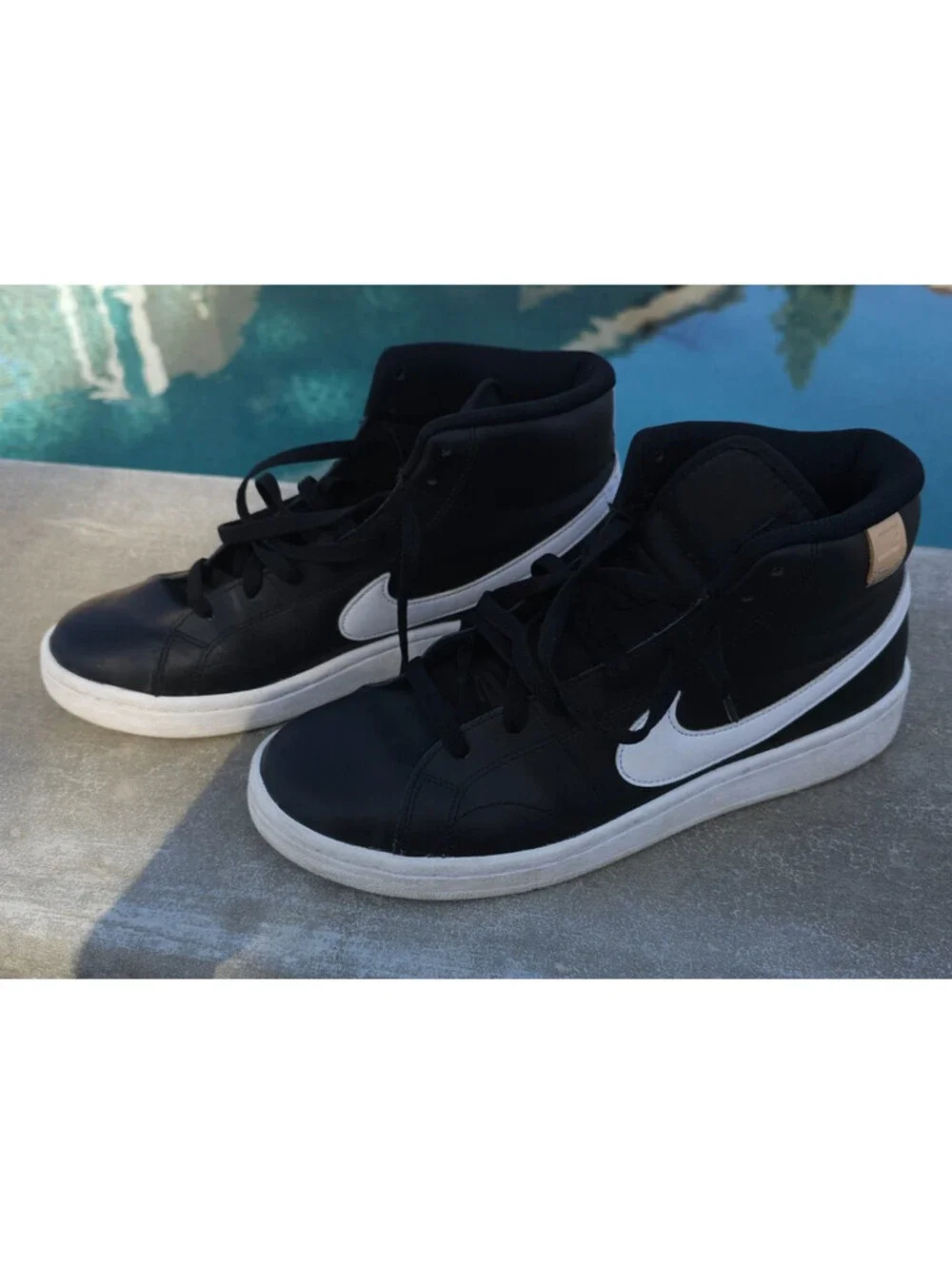 Men's Nike Court Royale Mid 2 Size 10 Black Onyx Basketball Shoes Sneakers